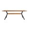 Armen Living Nevada Rustic Oak Wood Trestle Base Dining Table in Balsamico LCNVDIBAL - alternate 3